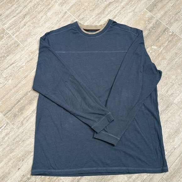 Haggar denim blue long sleeve tee - size L - Picture 2 of 4